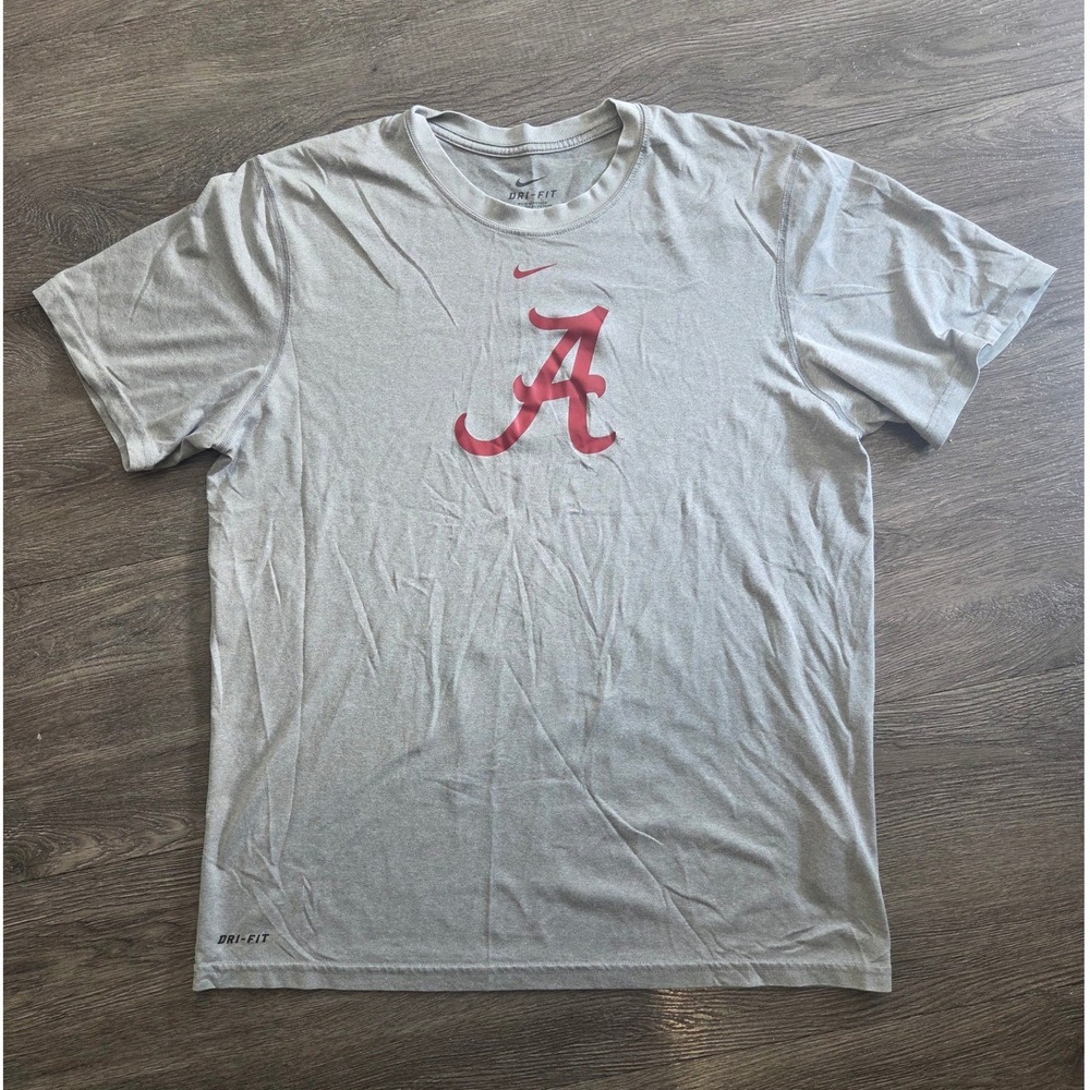 Nike T-Shirt Mens Medium Gray Alabama Crimson Tide Dri-FIT Graphic Tee